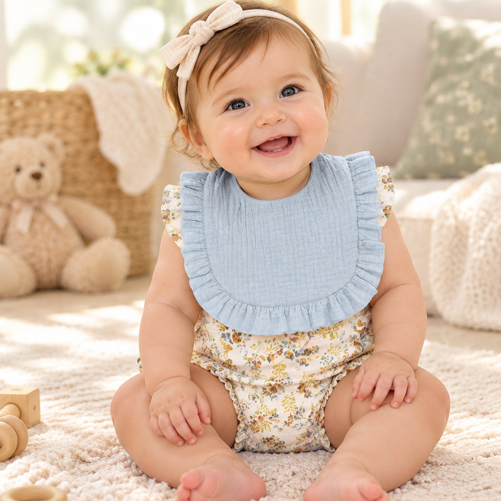 10 - Piece Muslin Baby Bib Set