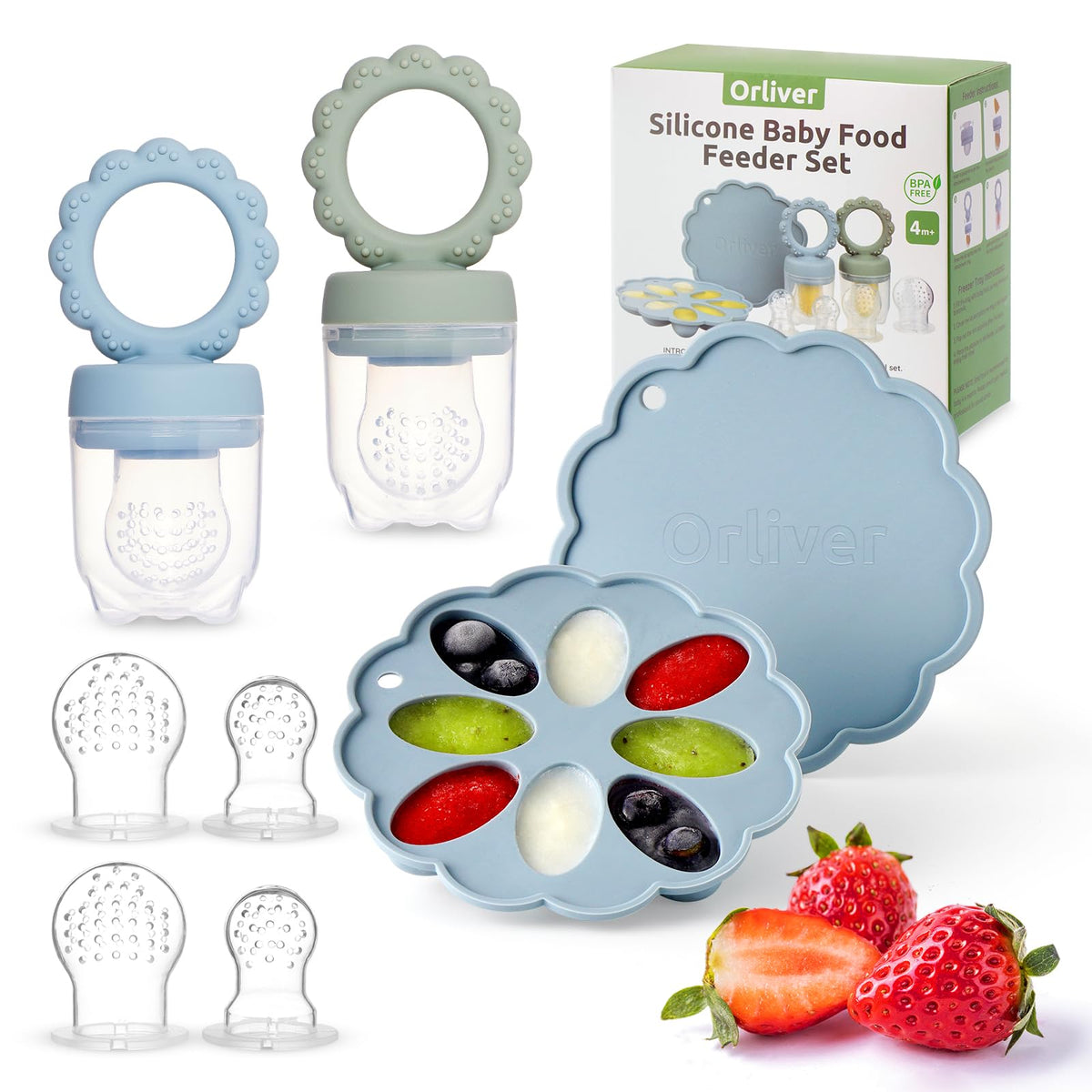 Baby Fruit Feeder & Breastmilk Popsicle Set